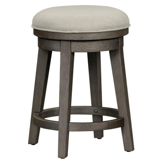 Modern Farmhouse Dark Gray Console Swivel Stool
