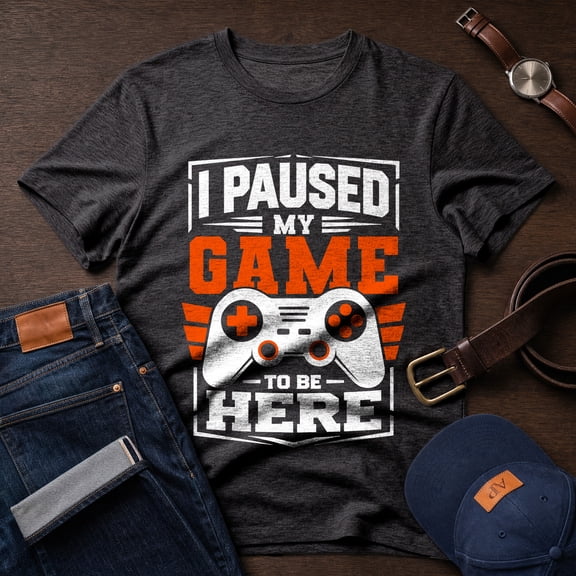 Jollimate I Paused My Game to Be Here Shirt, Funny Gaming Shirt, Gift For Gamer, Gamer Gift