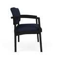 thumbnail image 4 of Lesro Lenox Steel Fabric Bariatric Waiting Room Guest Chair in Black/Open House Navy, 4 of 5
