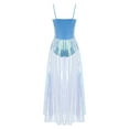 thumbnail image 2 of Kaerm Women Modern Lyciral Dance Dress Ballroom Ballet Straps Sparkly Prom Dresses Light Blue M, 2 of 5