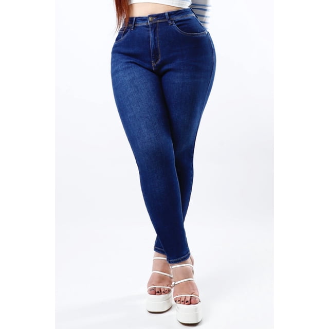 Jeans skinny con strech /Tallas Extras, 968 (Mezclilla Dark) azul oscuro 40