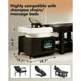 thumbnail image 6 of Artist Hand Massage Shampoo Bed with Head Spa Bowl,LED Lights Therapy,Water Circulation,Constant Temperature,Salon Beauty Backwash Unit(Black & Gold), 6 of 16