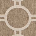thumbnail image 4 of SAFAVIEH Courtyard Ariel Geometric Circle Indoor/Outdoor Runner Rug, 2'3" x 6'7", Brown/Bone, 4 of 5