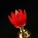 thumbnail image 2 of Dekaim-Lámpara LED De Loto, Diseño De Mecha De Vela Simulada, Luz Suave, Luz De Flor De Loto, Decoración De Lámpara De Buda(Rojo), 2 of 5