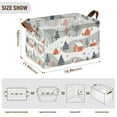 thumbnail image 7 of Yayeee Foldable Storage Basket for Shelves with Handles Set of 2 Waterproof Cloth Bins, Cartoon Orange Houses, 7 of 7