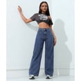 thumbnail image 5 of Women Straight Leg Jeans High Waisted Stretchy Wide Leg Boyfriend Jeans Denim Pants XL, 5 of 9