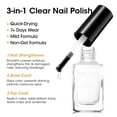 thumbnail image 5 of Gellen Nail Polish, Quick Dry 2 Colors Metallic Sliver Gold & Base Top Strengthener 3-in-1 Nail Polish Set Xmas Halloween Nail Lacquer Set, Gift for Women Home Nail Art, No UV Lamp Needed, 0.33 Fl.oz, 5 of 10
