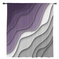 thumbnail image 2 of Purple Grey Ombre Semi Sheer Curtains Drapes for Living Room,Bedroom,French Doors Window 45 Inches Long,Modern Geometric Abstract Aesthetics Cream Rod Pocket Chiffon Curtain Drapery Voile Panel, 2 of 6