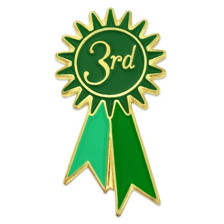 PinMart’s 3rd Place Prize Green Ribbon Enamel Lapel Pin - Walmart.com