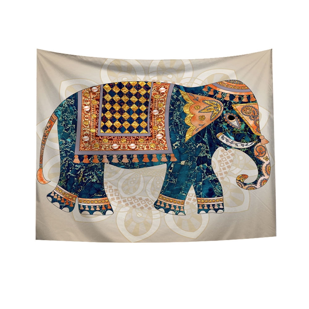 Tapestry Poster 30"X40" Indian B & W Elephant tree Cotton Wall Hanging Ethnic 