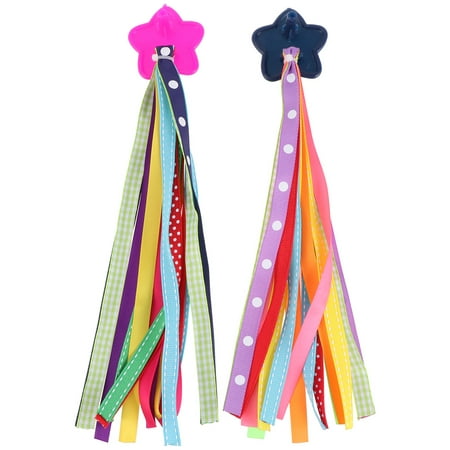 

1 Pair of Colorful Kids Bike Handlebar Hanging Ribbon Grips Tassels Accessories for Decor(As Shown)