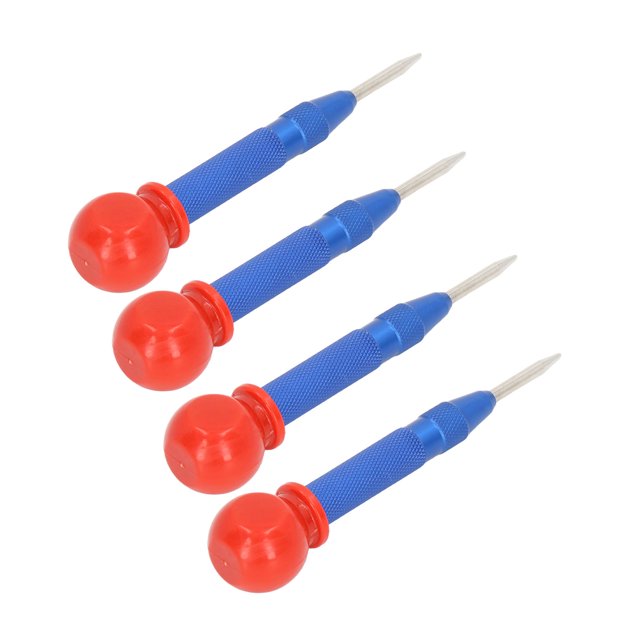 LAFGUR Center Punch, 4Pcs Rust Proof Automatic Hole Punch Comfortable Handling 5in Wear Resistant For Glass Plastic