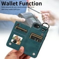 thumbnail image 5 of Mantto Design for iPhone 7/8/SE 2020/SE 2022 PU Leather Wallet Phone Case with Kickstand Card Holder Slots Metal Ring Double Magnetic Clasp Back Flip Folio Protective Cover for Women Men,Green, 5 of 10