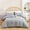 Gray, variant on DBOZE Cotton Blend Bed in a Bag 5 Pieces Comforter Sets, All Season bedding Sets with Comforter, Flat Sheet, Fitted Sheet and Pillowcases(Black,Oversize King)