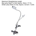 thumbnail image 5 of Clip Desk Lamp 10 Gear Adjustable LED Double Head Gooseneck Table Lamp Reading Lamp for Bedroom, 5 of 5