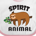 thumbnail image 4 of Inktastic My Spirit Animal is a Sloth with Sloth Illustration Boys or Girls Baby Bib, 4 of 4