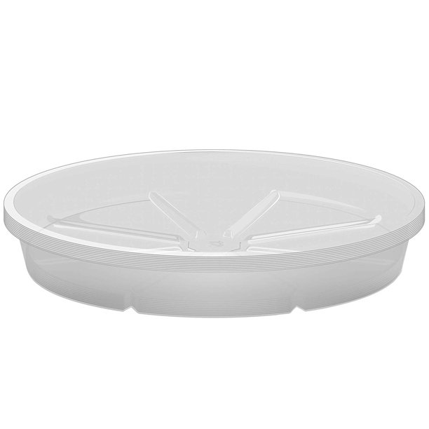 Tapix Clear Plant Saucers 12 inch, Potted Plant Base Plastic Plant Tray