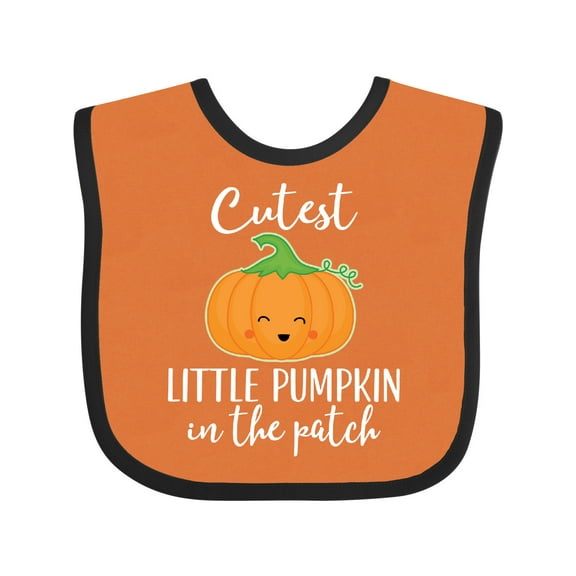 Inktastic Halloween Cutest Little Pumpkin in the Patch Boys or Girls Baby Bib