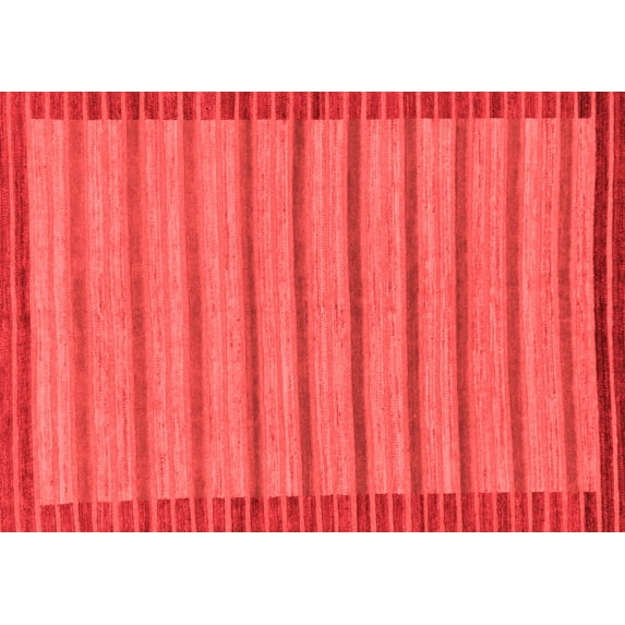 Ahgly Company Machine Washable Indoor Rectangle Oriental Red Modern Area Rugs, 4' x 6'