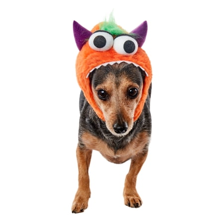 Rubies Pet Shop Boutique Pet Halloween Costume Accessory Orange Monster Hat For Dog or Cat M/L