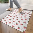 thumbnail image 4 of Red Strawberry Plants Fruit Dot White Pattern Door Rugs,Washable Non Slip Door Mats Indoor,Decorative Door Mats,Entry Mat Indoor for Entrance,Bedroom,Kitchen,Bathroom,17"x30", 4 of 6