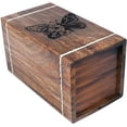 thumbnail image 3 of Handcrafted Wooden Urns for Human Ashes Adult Large - Rosewood Cremation Urn for Ashes - Burial Urn for Columbarium - Funeral Urn Box (Floral Butterfly, 250 LB - Hardwood), 3 of 3