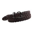 thumbnail image 2 of Women's Belts Leather Belts Woven Leather Belts Belt with Metal Buckle, Gift for Women , 105x1.5cm, 2 of 4