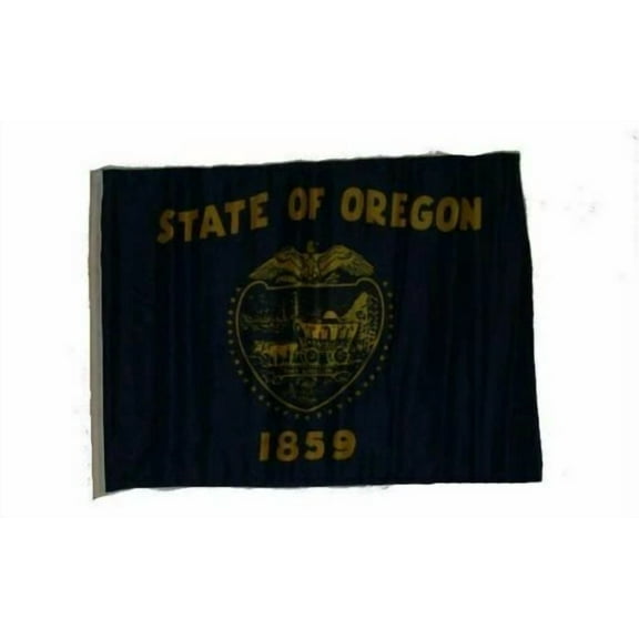 PURELY- 12X18 Inch State Of Oregon 2Ply Double Sided Sleeve Flag Boat Car Garden