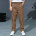 thumbnail image 2 of Bovxnpu Boys Dress Pants School Uniform Pants Boys School Uniform Elastic Waist Pants Trousers, 2 of 9