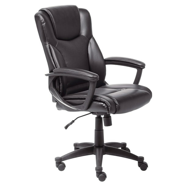 Serta 24 25 In Executive Chair With, Serta Black Leather Office Chair