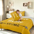 thumbnail image 4 of meiyoeat Rustic Home Sweet Full Size Comforter Sets for Adults Men Women, Arrow Quote Bedding Comforter Set, Mustard Yellow, Grey Reversible, 3 Pieces, 1 Comforter and 2 Pillowcases, 4 of 6