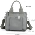thumbnail image 4 of JUYGO Small Canvas Tote Bag with Zipper, Canvas Multi-Pocket Crossbody Bag Purse Top Handle Satchel Handbags, 4 of 6
