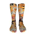 thumbnail image 5 of Honeii Halloween Flamingos Print Calf Socks Sports Socks Seamless Toe, Trouser Socks,Knee High Long Socks for Women and Men-One Size, 5 of 8