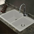 thumbnail image 4 of Transolid RTDO3322-16 Radius 330625-in x 220625-in x 95 Granite 1-34 Offset Double Drop-in Kitchen Sink with 1 Pre-Drilled Faucet Hole Cafe Latte, 4 of 5