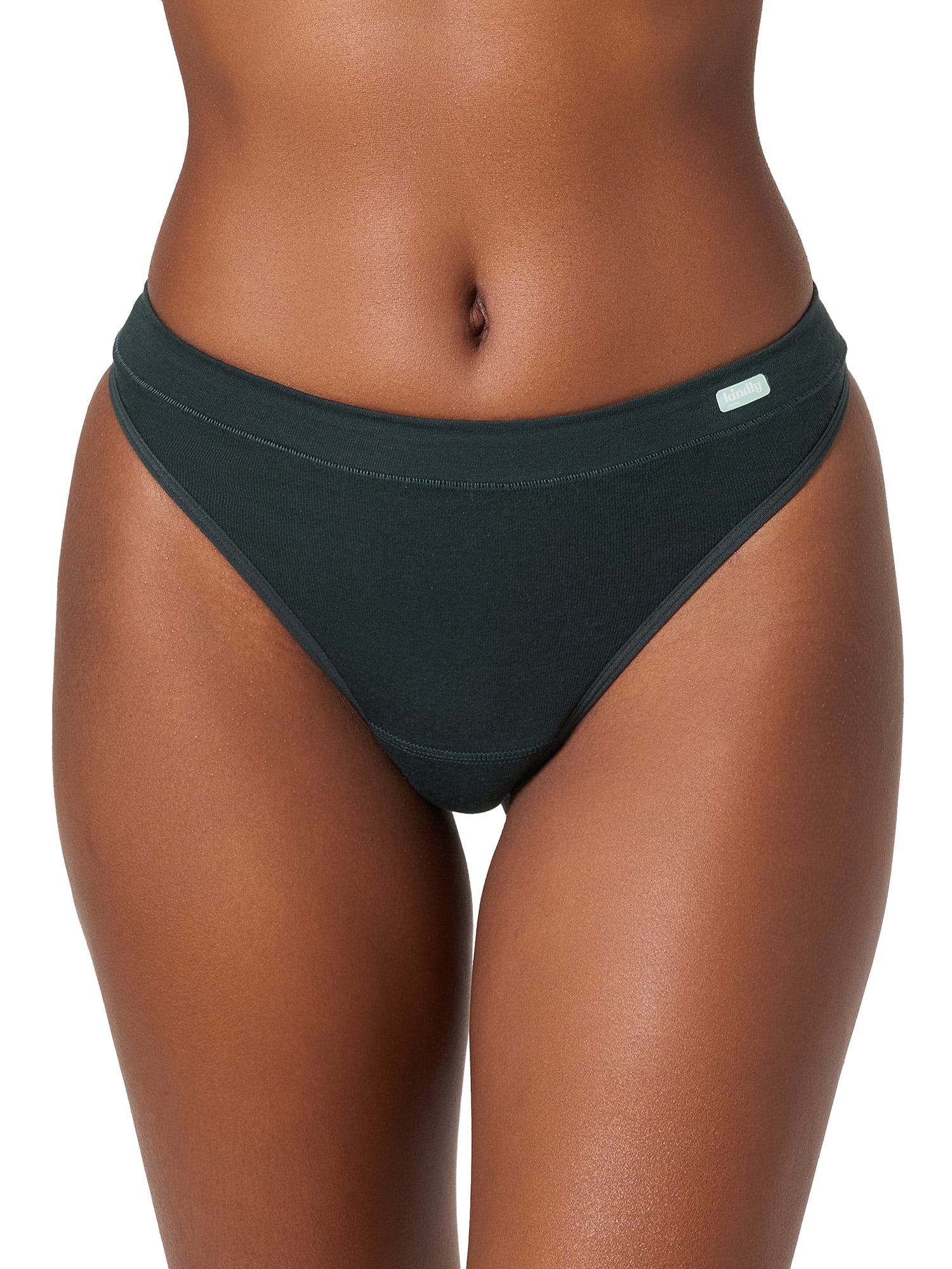 Kindly Yours Women’s Natural Comfort Cotton Modal Thong Underwear, 3-Pack, Sizes XS-XXXL