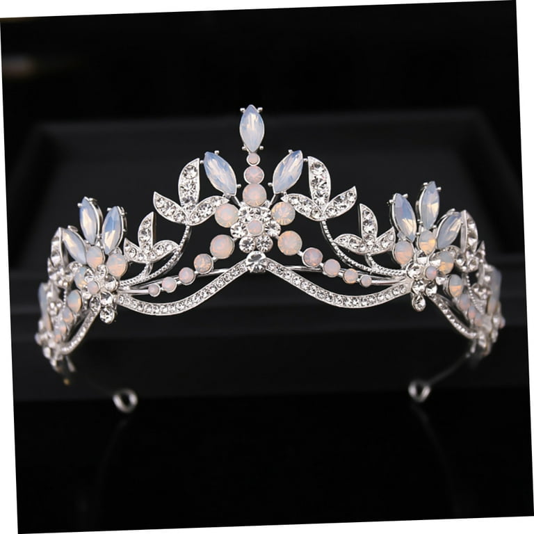 EXHUMKY 1Pc Fashion Silver Wedding Bride Crown with Rhinestone for Anniversary and Prom