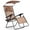Brown, variant on Topcobe Folding Recliner Lounge Chair with Shade Canopy Cup Holder, Outdoor Deck Furniture, Brown