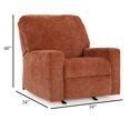 thumbnail image 5 of Avie Rocker Recliner Chair, Gentle Motion, Burnt Orange Polyester, 5 of 5