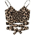 thumbnail image 2 of Women's Spaghetti Strap Knot Back Crop Top Wrap Cami Top, 2 of 5