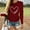 Wine, variant on Tops O Neck Casual Letter Print Long Sleeve Heart Shaped Women Women's Blouse Long Sleeve Shirts for Women Valentines Day Shirts for Men Pack of Turtle Neck Top for Women Long Sleeve Casual T Shirt