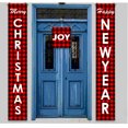 thumbnail image 2 of 3pcs/set Merry Christmas Banner Door Couplet New Year Decor Hanging Cloth Curtain Pull Flag Xmas Home Outdoor Hanging Ornament Porch Sign, 2 of 9