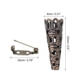 thumbnail image 2 of Uxcell 23mm Corsage Decorative Holder Brooch Pin Vase Pocket Boutonnieres Holder with Bar Pins Copper 6 Pack, 2 of 5