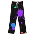 thumbnail image 3 of Novelty Colorful Neon Paint-2 Pajamas For Women Loose Retro Night Pajama Pants Comfortable Sleepwear Bottoms Homewear, 3 of 6