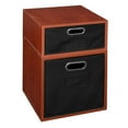 thumbnail image 1 of Niche PC1F1HWC-1F1HBK Cubo Storage Set - 1 Full Cube & 1 Half Cube with Foldable Storage Bins - Cherry & Black, 1 of 1