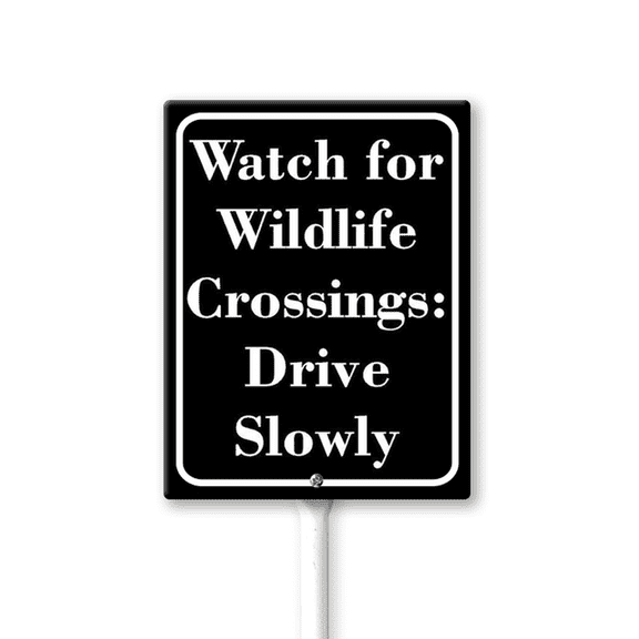 Eveokoki Watch for Wildlife Crossings Drive Slowly Sign With Stake For Neighborhoods Yard Farm Aluminium Caution 8x12inch Farm Decorations Yard Lawn Walkway Decorations Animal Signs