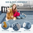 thumbnail image 4 of Printed Rugs with Braided Pattern on it, Washable Rug 4x6 Entryway Rug Non Slip Living Room Area Rug Soft Non Shedding Low Pile Stain Resistant Carpet for Kitchen Bedroom Nursery, 4 of 9
