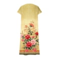thumbnail image 5 of Levmjia Women Summer Casual Dress Short Sleeve V Neck Floral Comfortable Polyester Spandex Stretchy Flowy Beach Vacation Multi Colors Available, 5 of 5