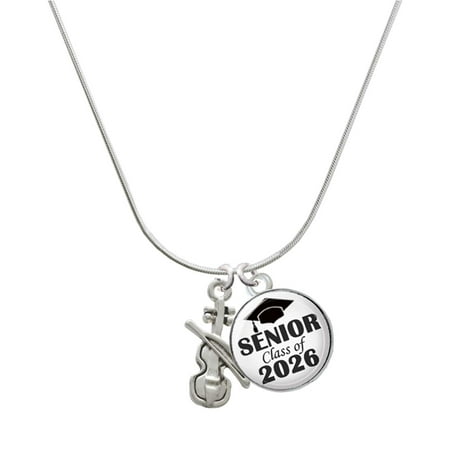 Delight Jewelry Silver-tone Violin – Silvertone Senior Class of 2026 Dome Necklace 18 Delight Jewelry Silver-tone Violin – Silvertone Senior Class of 2026 Dome Necklace 18