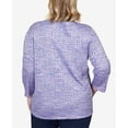 thumbnail image 5 of Alfred Dunner Womens Plus-Size Iridescent Space Dye Side Grommet Top, 5 of 6