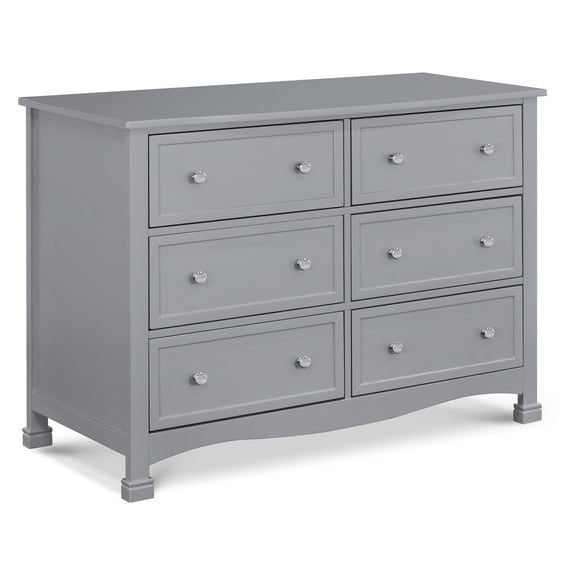 DaVinci Kalani 6 Drawer Double Wide Dresser in Grey Finish